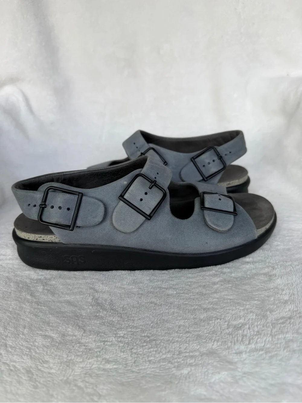 SAS Tripad Comfort Double Strap Back Strap Women’s 8M Sandal Blue Grey(denim)